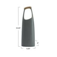 thumbnail image 2 of Bloomingville Small Stoneware Vase with Rattan Wrapped Top Handle, Grey, 2 of 7