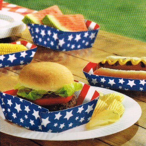 4th of July 'American Pride' Paper Food Trays (50pc)