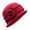 Red, variant on Women's Ladies Elegant Wool Flower Hat Winter Cloche Bucket Cap Cape Cod Winter Hat