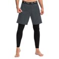 thumbnail image 1 of Pantalones de correr 2 en 1 para hombre Bolsillos con cintura elástica Leggings elásticos que absorben la humedad, 1 of 7