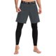 thumbnail image 1 of Pantalones deportivos para hombre de doble capa con cinturilla elástica y bolsillos, ajuste ceñido, secado rápido, color gris, talla L (11325#), 1 of 7