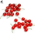 thumbnail image 3 of PULLIMORE 30 Pcs Artificial Fake Red Black Cherries Faux Fruit Plastic Simulation Cherry for Home Party Wedding Kitchen Decor (Dark Red + Red), 3 of 9