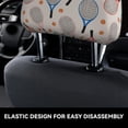 thumbnail image 4 of Kdxio Cute Tennis Racket Pattern Print 2 Piece Car Head Rest Covers Set Auto Front/Rear Seats Headrest Cover Universal Fit Most Cars,Sedan, SUV, 4 of 9