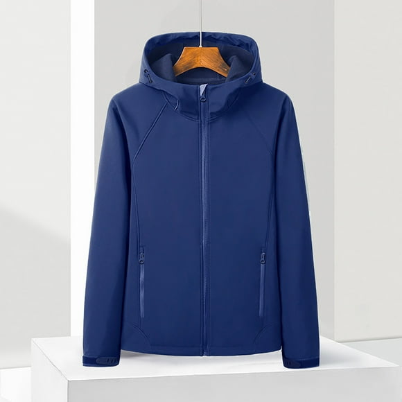 Men's Waterproof Jacket - Outdoor Hooded Windbreaker Coat, Warm Sportswear Hoodie for Casual Daily Wear, Hiking Camping Windproof Raincoat