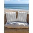 thumbnail image 5 of Outdoor Pillows Waterproof, Grey Botanical Throw Pillows with Inserts Included, Modern Farmhouse Striped Indoor Outdoor Decorative Lumbar Pillow for Bed/Couch/Patio 16"x16", 1Pcs, 5 of 8