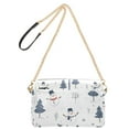 thumbnail image 2 of FORMRS Women Crossbody Purse with Chain Strap Vegan Leather Shoulder Handbag, Blue Cartoon Snowmen, 2 of 7