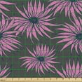 thumbnail image 2 of Floral Fabric by the Yard, Print of Feminine Flower Shapes Nature Elements Summer Season, Decorative Upholstery Fabric for Chairs & Home Accents, Dark Taupe Pink by Ambesonne, 2 of 5