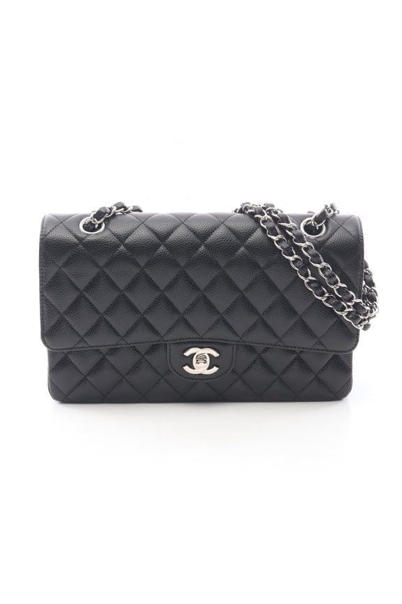 Pre-Owned Chanel Matelass Double Flap Shoulder Bag/Handbag, Caviar Leather (Grained...