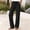 Black, variant on QSAWXQZ Womens Texture Knit Pants Straight Leg Drawstring Waist Loose Leg Pockets Casual Lounge Trousers 3XL