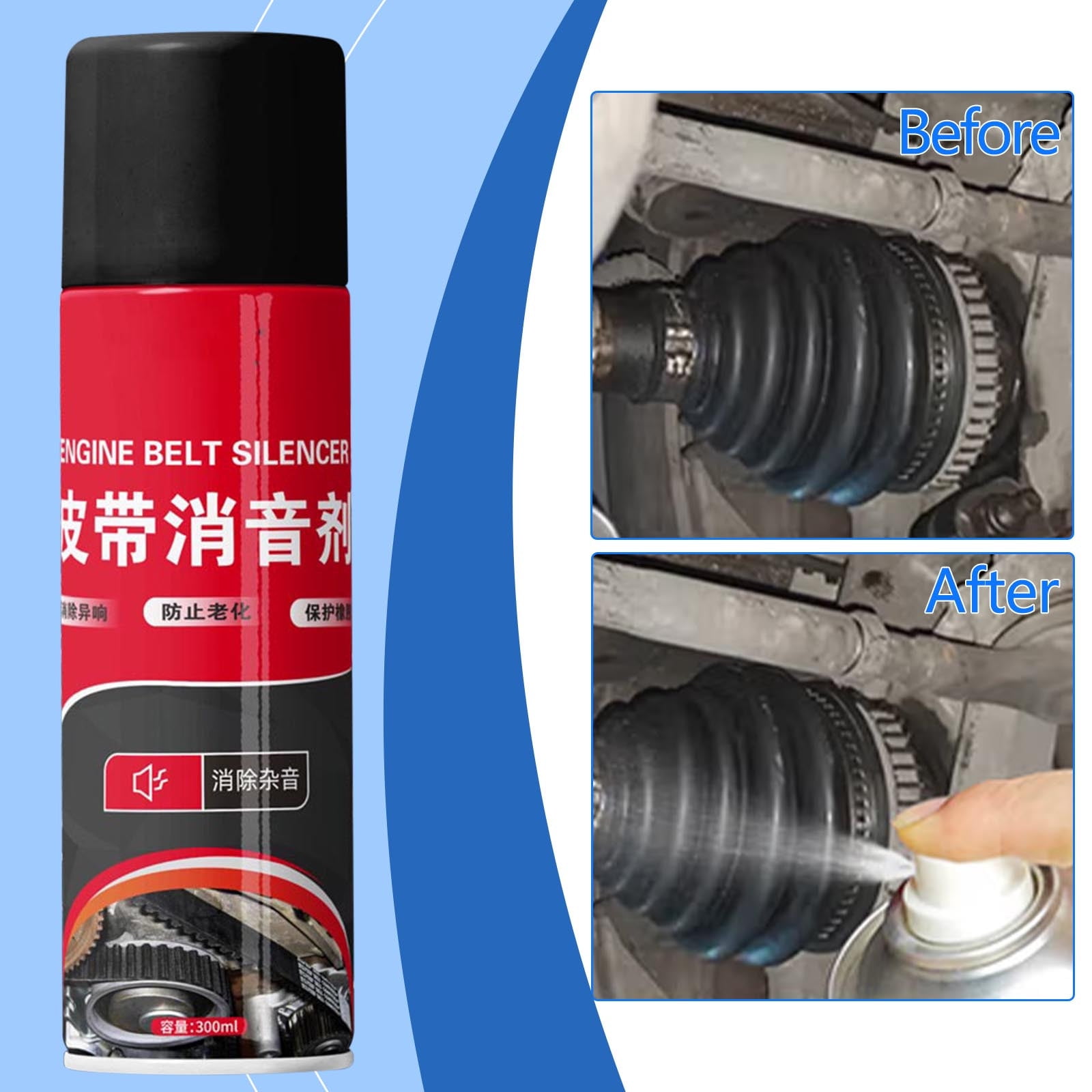 Yooshoverk Engine Belt Dressing Spray - 10 fl oz Silicone Lubricant for  Squeaky Serpentine Belts - Anti Aging & Noise Reduction - Automotive ...