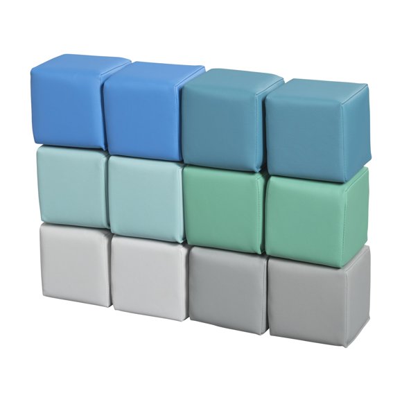 Bloques de Construcción de Espuma Suave Back2School Express - Set de 12 Piezas Mosaico