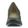 thumbnail image 3 of Naturalizer Womens Naomi Faux Leather Stacked Dress Heels Black 9 Wide (C,D,W), 3 of 3