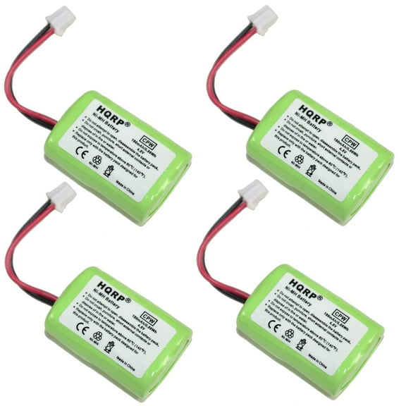 HQRP 4-Pack 180mAh Battery Compatible with PetSafe Yard & Park Remote Dog Trainer, PAC00-12159 Collar Receiver