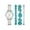 Silver Watch / Bling Bezel / Sunray Dial / 3 Link Bracelet, variant on Women's Watch Set: Silver Tone, Clear Stone Sunray Dial, 3-Link Bracelet (FMDAL1203)