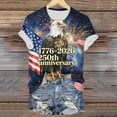 thumbnail image 7 of mgoYE Women Shirt 250th Anniversary USA Flag Shirt Womens American Flag Shirt 4th of July T-Shirt Patriotic Short Sleeve Tee USA Flag Stripe Star Summer Blouse Tops|Khaki 2XL, 7 of 7