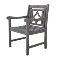 thumbnail image 1 of VIFAH V1826 Renaissance Outdoor Patio Diamond Hand-scraped Hardwood Dining Armchair, 1 of 5