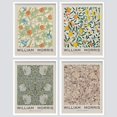 thumbnail image 3 of PixonSign Framed Posters William Morris Abstract Floral Patterns Prints, Set of 4 Country Farmhouse Vintage Flower Wall Décor, Adhesive Canvas Wall Art, Modern Home Artwork - 8"x10" White, 3 of 5