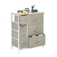 thumbnail image 5 of Keylever Wood Top 4-Tier 7 Drawer Organizer, Steel Frame Fabric Drawer Dressers for Bedroom Living Room Closet, 5 of 10