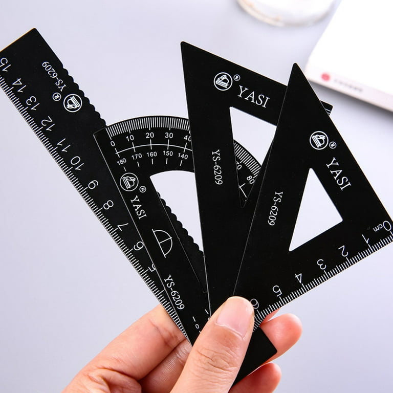 Triangular Straight Ruler Architecture Supplies Transparent Scale Measuring  Tool