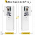 thumbnail image 6 of Alvantor 68" Bathroom Cabinet with Tilt-Out Compartment, Freestanding Wooden Storage Cabinet for Bathroom Living Room White, 6 of 9