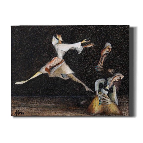 Epic Graffiti 'Cuca e Maleve' by Samedin Asllani, Canvas Wall Art, 34"x26"