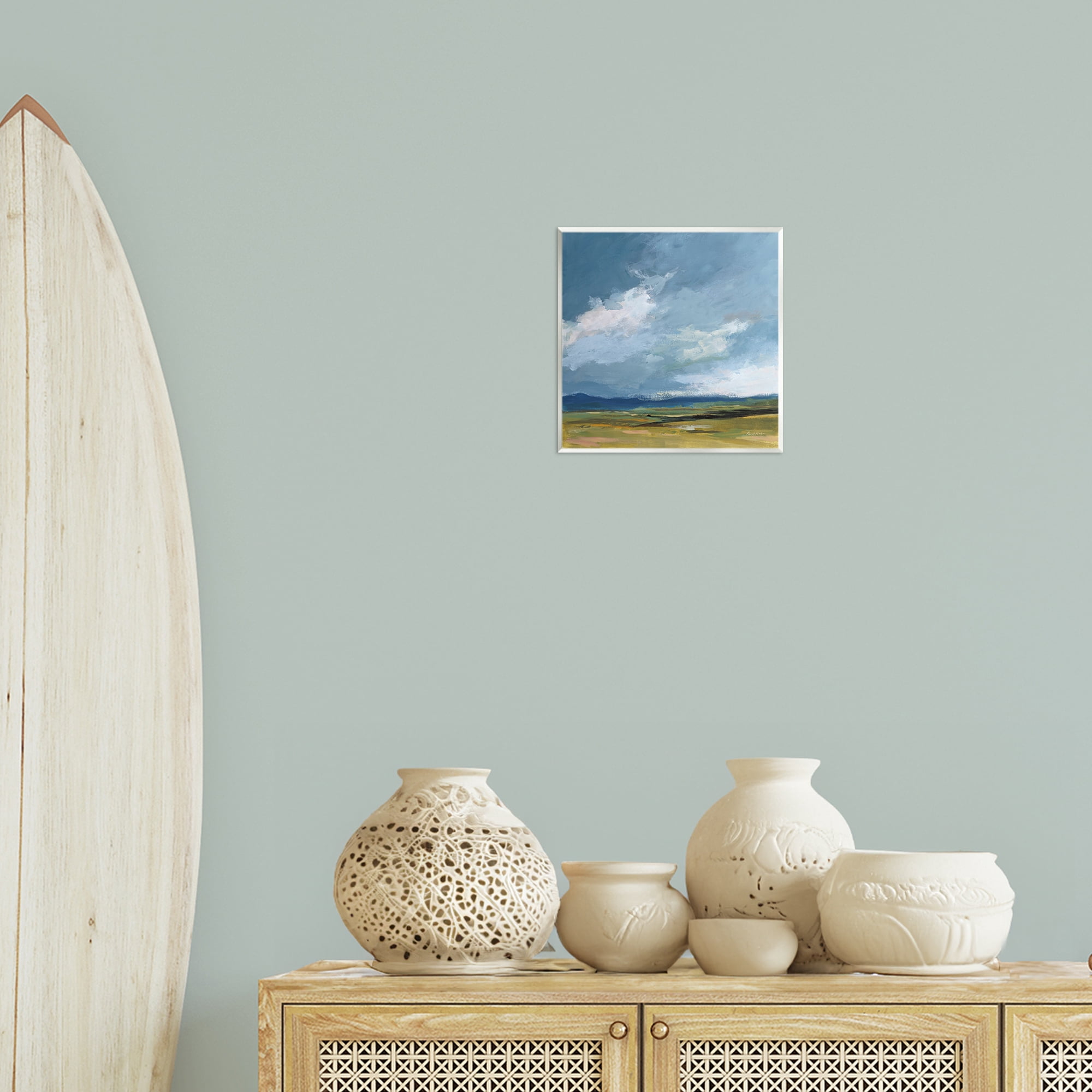 Stupell Industries August Storm Landscape Landscape Painting Unframed Art Print Wall Art, 12 x 12