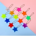 thumbnail image 4 of Llavero con forma de estrella de PVC con logotipo de advertencia nocturna y reflector para montar en la mochila escolar, 4 of 6