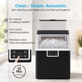 thumbnail image 3 of TABU Nugget Ice Maker Countertop, 55LBS/24H Portable Ice Maker with 2.7 LBS Ice Basket, Self-Cleaning Ice Maker Machine for Home, Bar and Cafe, Black, 3 of 10