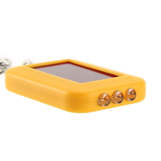 Mini portátil solar 3 luz LED llavero linterna de camping linterna (amarillo) Likrtyny Para estrenar