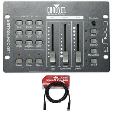 Chauvet DJ Obey 3 Universal Dmx 512 Controller With 3 Channels   DMX Cable