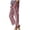 Pink, variant on SRZYMJ Women's Cotton Gauze Pants Linen Cropped Pants Capris Summer Loose Elastic Waist Trouser with Pockets