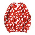 thumbnail image 4 of vigerkar Valentine Sweatshirt Women Oversized Hearts Long Sleeve Shirt Heart Sweatshirts Gift for Her (Red, XL), 4 of 9