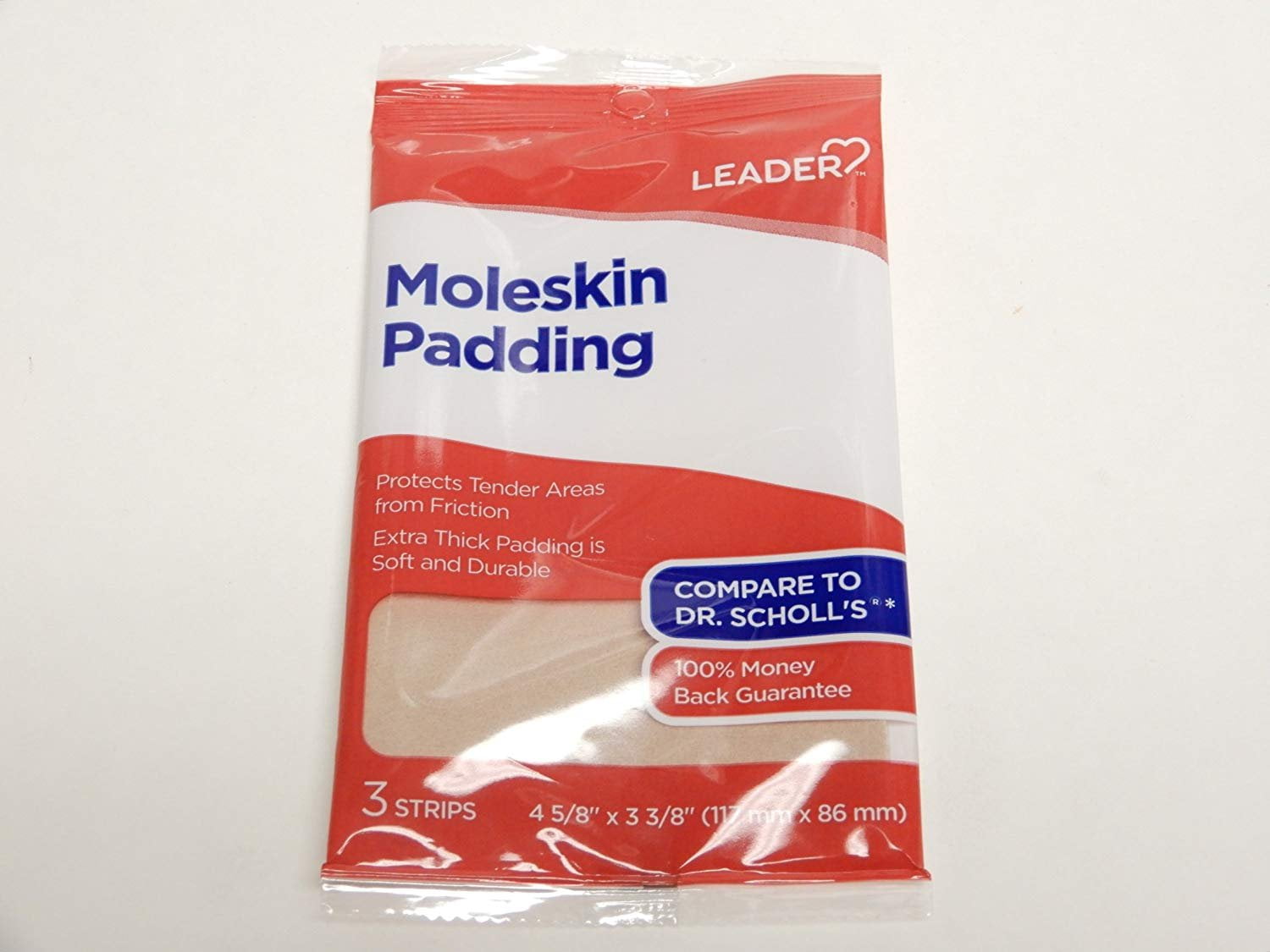 Leader Moleskin Extra Thick Padding Protects Tender Area From Friction