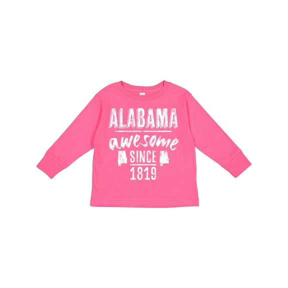 Inktastic Alabama Awesome Since 1819 Boys or Girls Long Sleeve Toddler T-Shirt