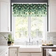 thumbnail image 3 of Kitchen Curtains and Valances Set, Rod Pocket Window Valance 18 Inch Window Curtain Panels for Living Room Bedroom Laundry, 27.5x36in, 3 Pieces, 3 of 7
