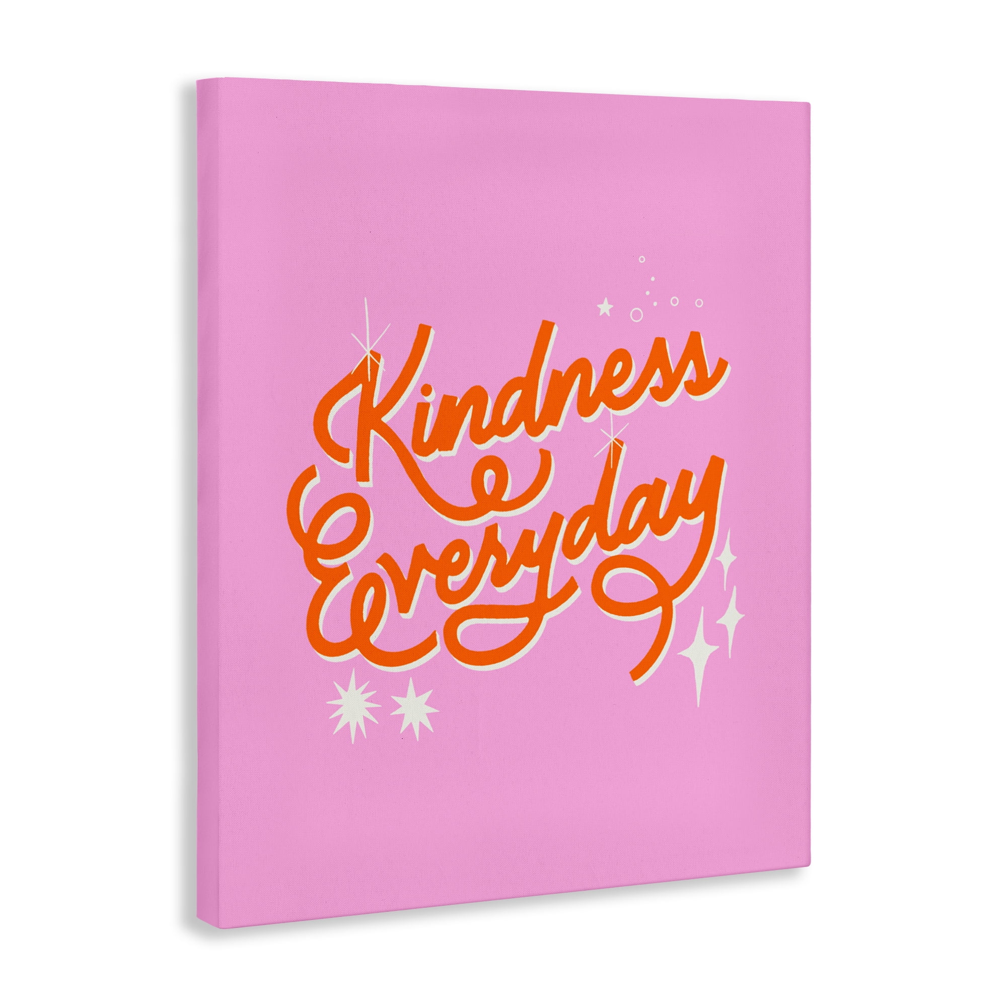 Stupell Industries Cursive Kindness Everyday Canvas Wall Art, design by Indira Prieto | IndySign