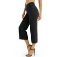 thumbnail image 6 of G4Free Capri Pants for Women Wide Leg Yoga Dress Capris with Pockets Cross Loose Casual Work Crop Pants, 6 of 9