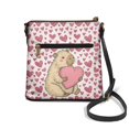 thumbnail image 2 of HELLHERO Waterproof Ladies’ Leather Crossbody Shoulder Purse for Travel Storage Daily, Lightweight Spacious Shoulder Bag, Hand-drawn Hearts, 2 of 7