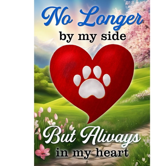 Briarwood Lane Everyday Garden Flag 18x12.5 For Outdoor Always in My Heart Pet Bereavement Garden Flag Flag Garden Flag Flags For Outside
