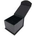 thumbnail image 3 of 1 Qty - Metallic Seal Grey Magnetic Flap Small Ring Jewelry Box - Textured Gift Box, 3 of 4
