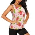 thumbnail image 2 of Gaeub Strawberry Floral Women's Workout Tank Tops Lightweight Sleeveless Shirts for Women for Athletic Running Tennis Yoga - Medium, 2 of 9