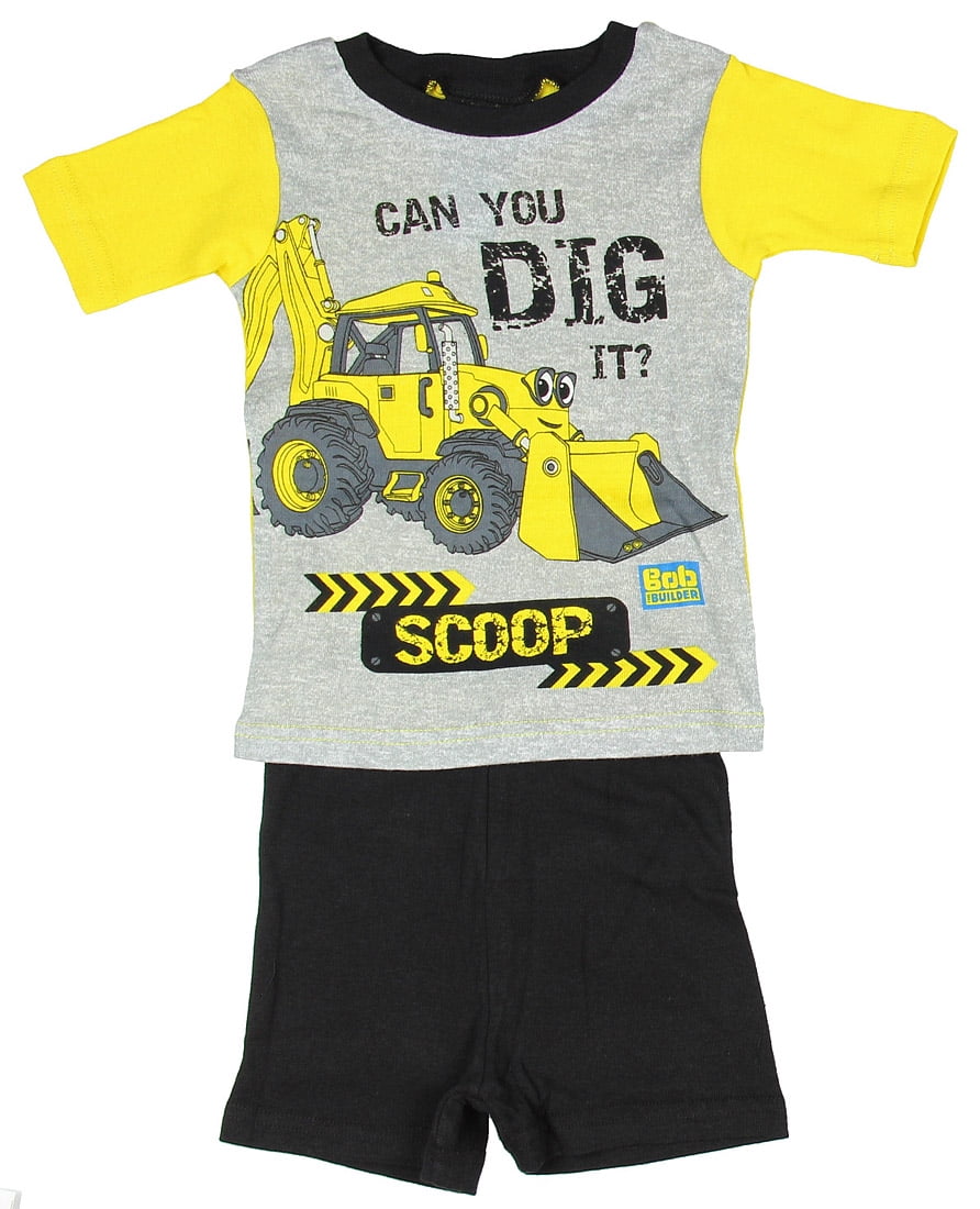 New With Tags Bob The Builder Toddler Short Pajamas Set Size 4T.