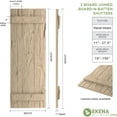 thumbnail image 2 of Ekena Millwork 16 1/2"W x 72"H Rustic Three Board Joined Board-n-Batten Hand Hewn Faux Wood Shutters (Per Pair), Primed Tan, 2 of 11