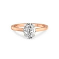 thumbnail image 3 of 1 Carat IGI Certified Oval Shape Lab Grown Diamond Engagement Ring | 14K Rose Gold | Mystic Secret Halo Lab Diamond Ring | FG-VS1-VS2 Quality Friendly Diamonds, 3 of 4