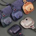 thumbnail image 5 of Étui de Recharge Compatible avec Airpods Pro, Étui à Rabat en Cuir avec Long Cordon Noir, 5 of 5