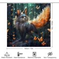 thumbnail image 2 of Nine Tailed Fox Chasing Butterfly Shower Curtain Home Decor, Polyester Cotton Fabric Waterproof Modern Bath Curtain with 12 Hooks 72x72 Inch, 2 of 7