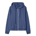 thumbnail image 6 of Women's Street Hooded Zipper Coat Casual Long Sleeve Warm Outerwear Jacket for Everyday Comfort, 6 of 6