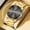Gold shell, black surface, steel strap, variant on Cross-shaped men's watch, quartz wristwatch, men's watch, trendy, fashionable, unique, creative men's wristwatch