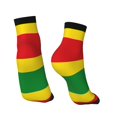 thumbnail image 2 of Adult Quarter Ankle Socks Rastafari Flag Cushion Ventilation Sports Socks, 2 of 7