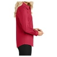 thumbnail image 3 of Womens Long Sleeve Easy Care Cotton/Polyester Shirt Red/Light Stone XL, 3 of 6